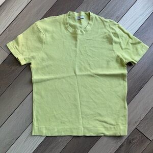 ZARA Textured Knit Lime Green Short Sleeve Sweater Size M